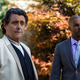 American Gods' Ian McShane and Ricky Whittle look confused (Photo: Starz)